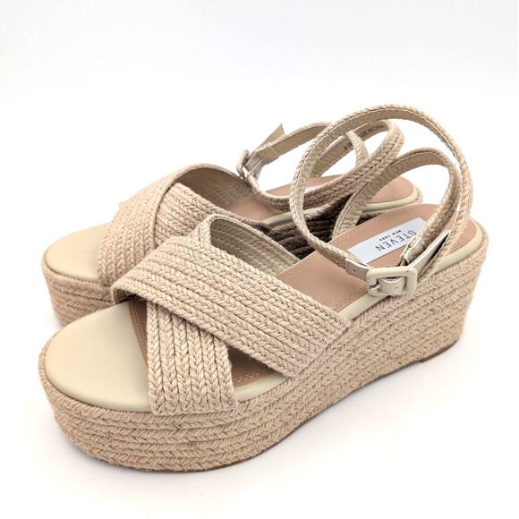 Steven New York Ramey Espadrille Platform Wedge Sandal Women's Size US9.5M EU40 - Picture 1 of 12
